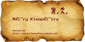 Móry Kleopátra névjegykártya
